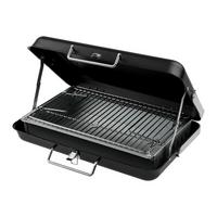 Holzkohlegrill Koffer-Camping Schwarz ca. 40,5x25x26cm - Schwarz, KONVENTIONELL, Metall (40,5/25/26cm) - Mömax