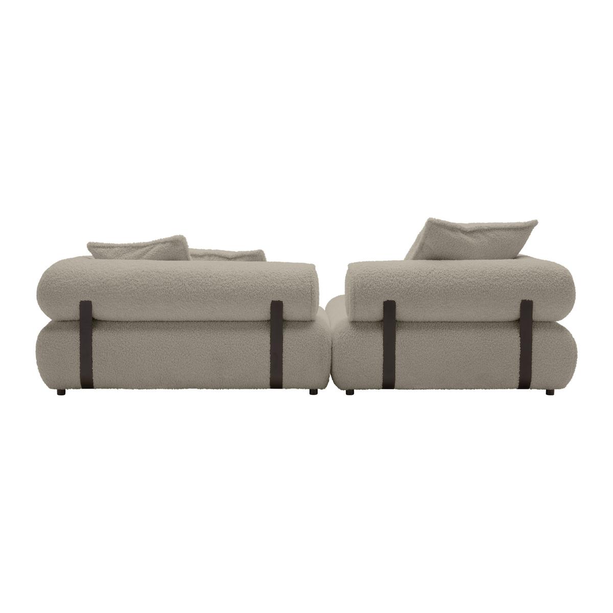 Wohnlandschaft Casimir Silberfarben - Silberfarben/Schwarz, LIFESTYLE, Kunststoff/Textil (180/310cm) - Premium Living