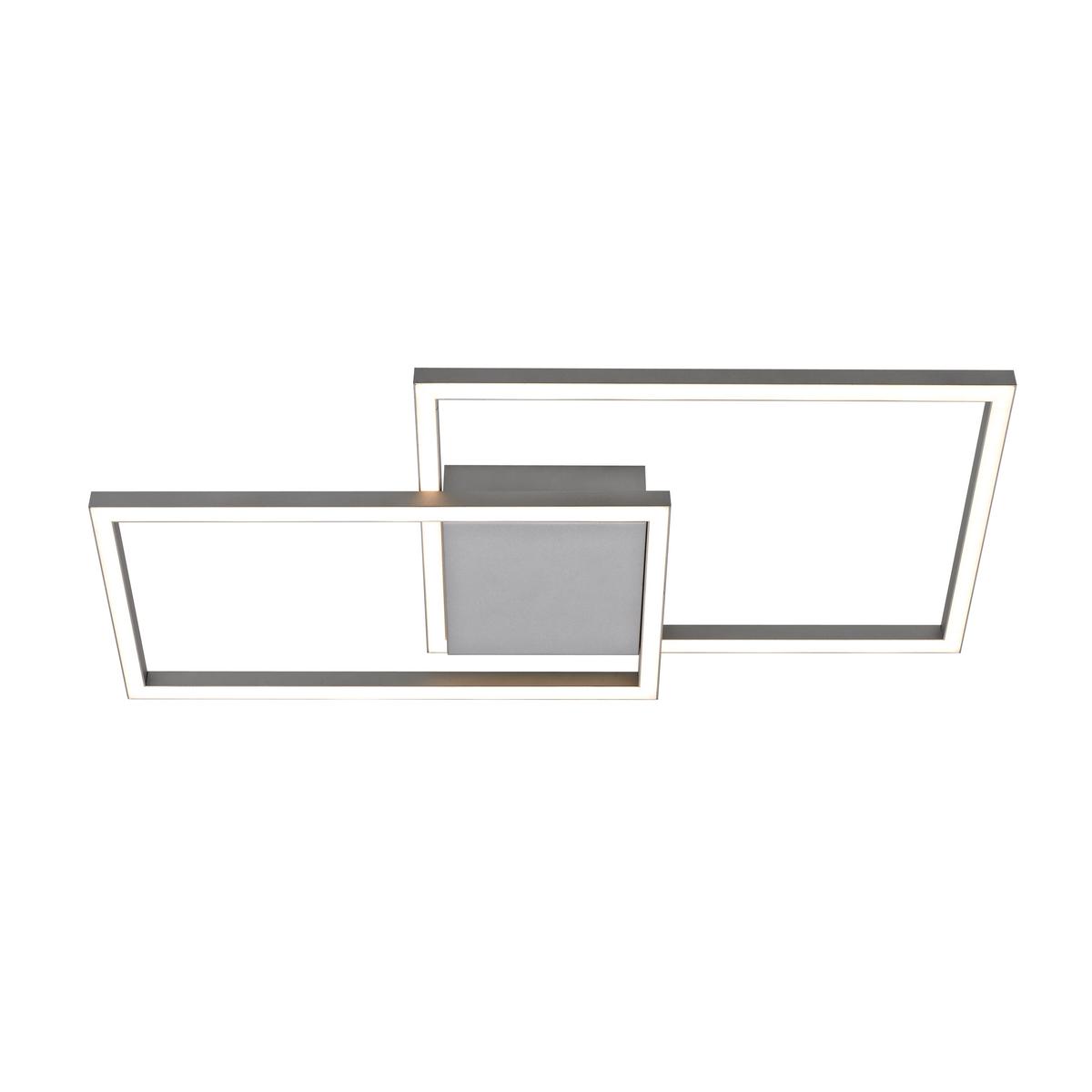 LAMPA SUFITOWA LED PARIS *SBB* - kolor srebrny, Trend, metal (49/24,5/5cm) - Boxxx