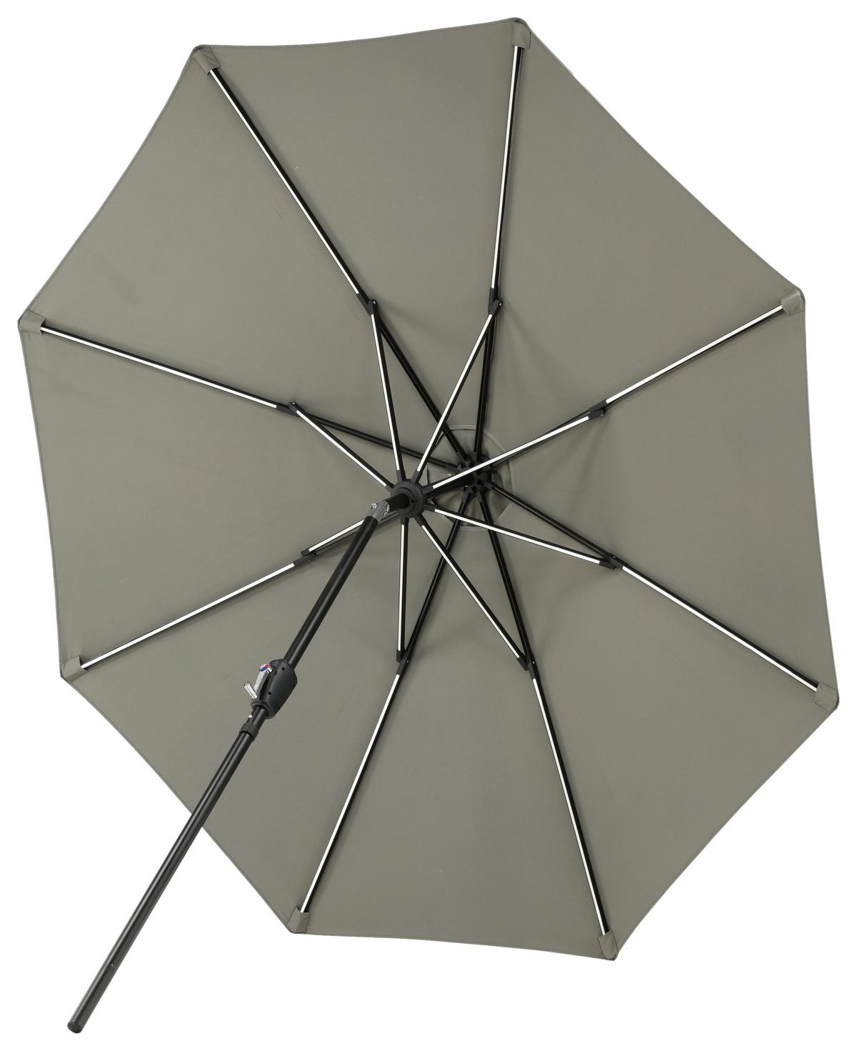 SONNENSCHIRM SABAL - Schwarz/Grau, KONVENTIONELL (270/241/270cm) - Gardenson