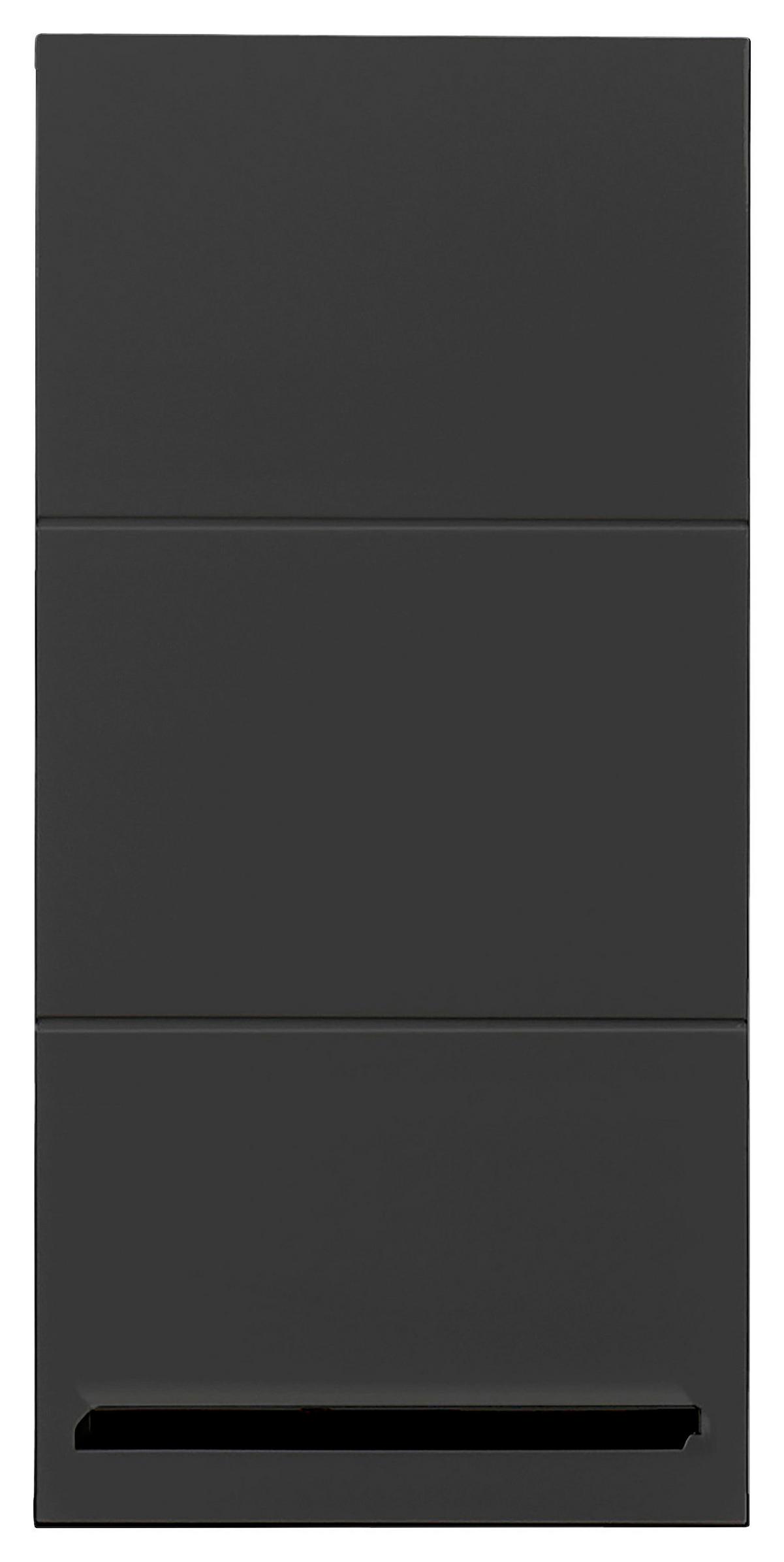 SZAFKA WISZĄCA VISTA - kolor dębowy/czarny, Basics, materiał drewnopochodny/tworzywo sztuczne (34/70/23cm) - MID.YOU