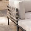 LOUNGEGRUPP ENJA - ljusgrå/grå, Modern, metall/textil (104/60/70cm) - Bessagi Garden