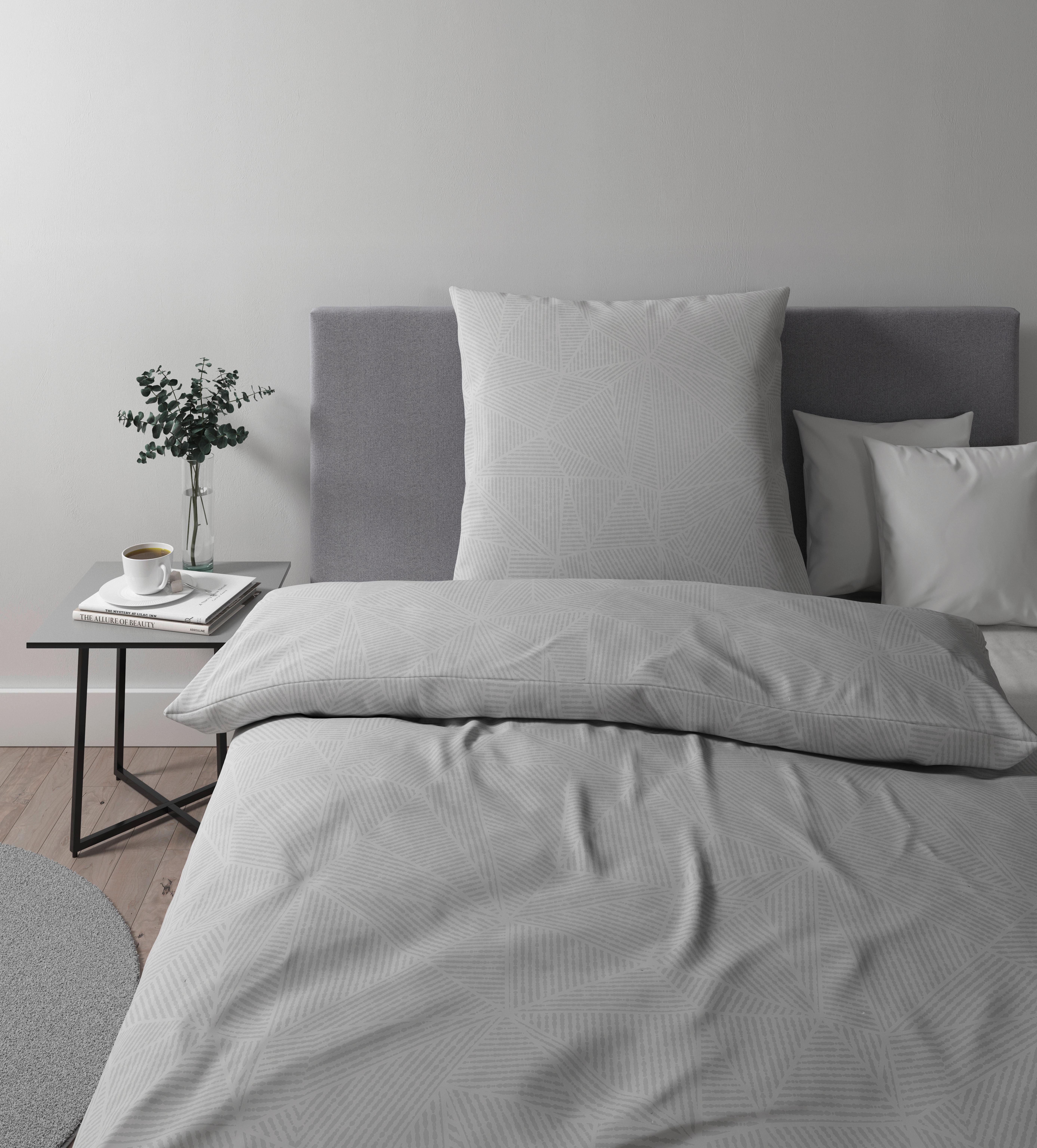 Bettwäsche Alex Design in Platinfarben ca. 135x200cm - Platinfarben, MODERN, Textil (135/200cm) - Premium Living