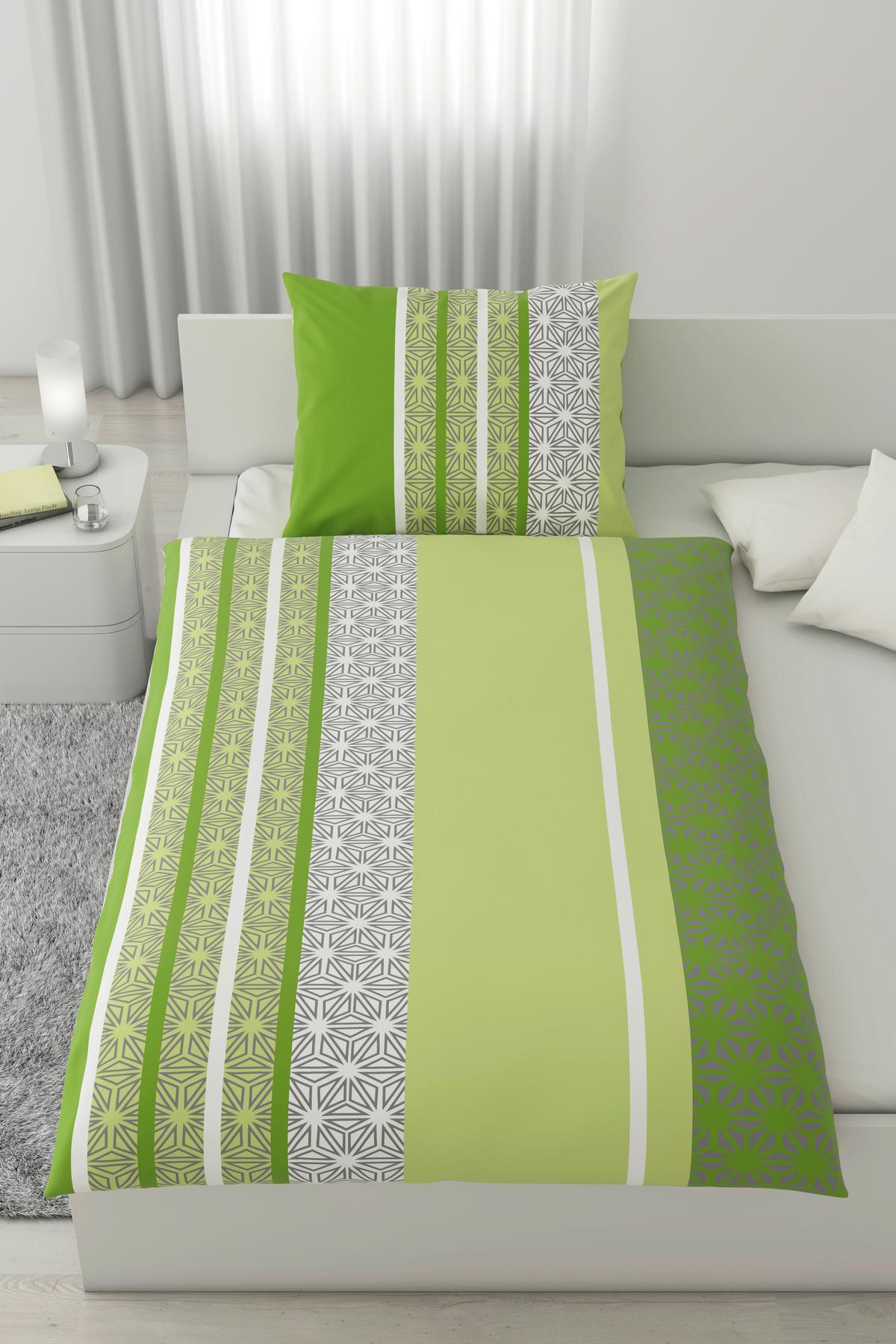 Posteljina Sara 140x200/60x80cm - zelena, tekstil (140/200cm) - Based