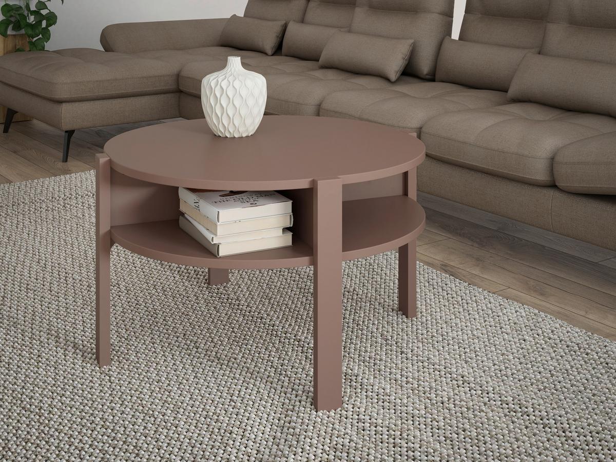Klubska Miza Tobago, Terakota - terakota, Design, leseni material (74,4/74,4/45,5cm) - Carryhome