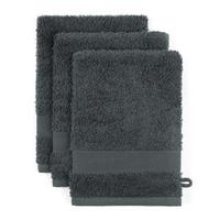 Waschlappen Silke Anthrazit ca. 15x21cm 3er Set - Anthrazit, Textil (15/21cm)