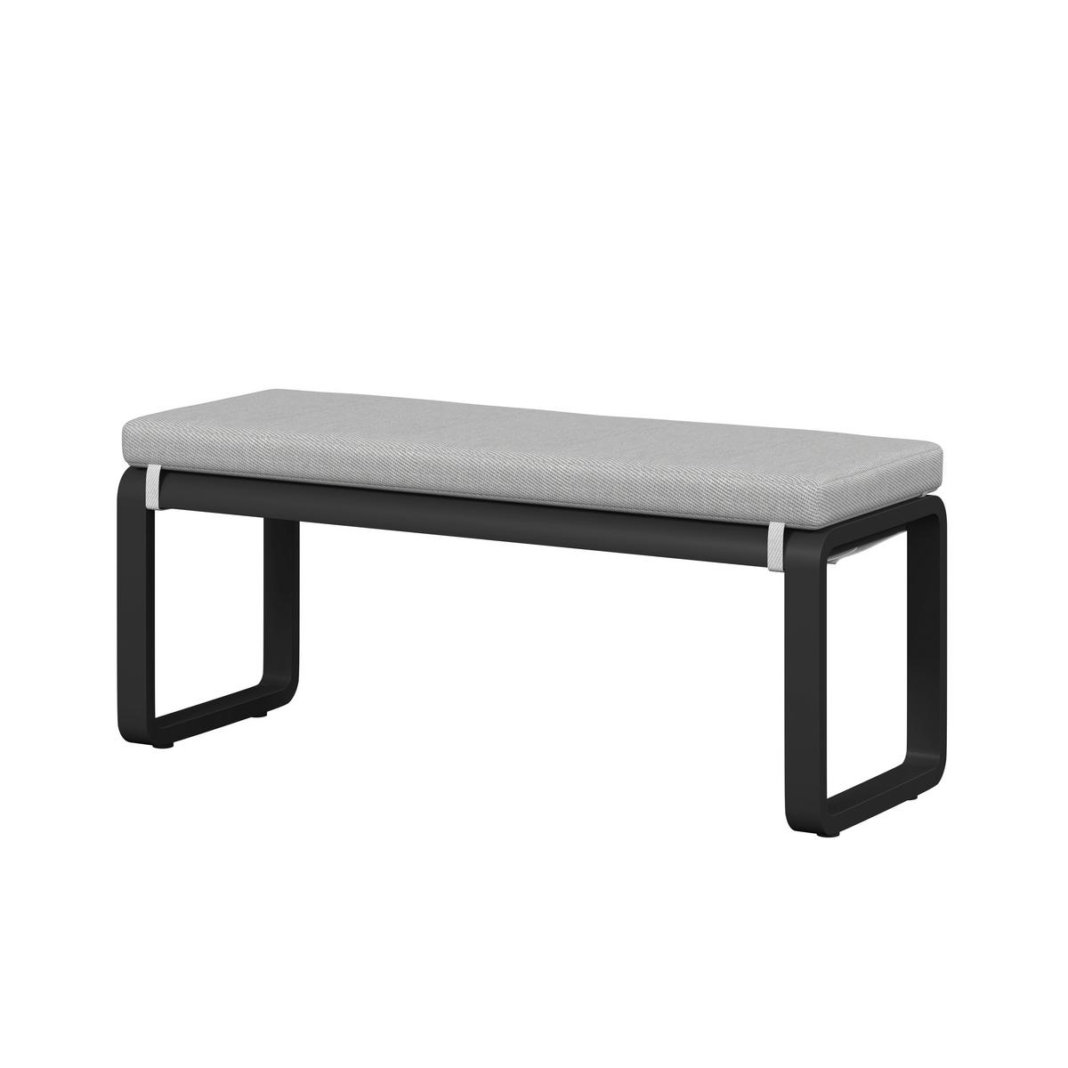 Kerti Étkezőgarnitúra Aruba - világosszürke/fekete, Modern, műanyag/textil - Bessagi Garden