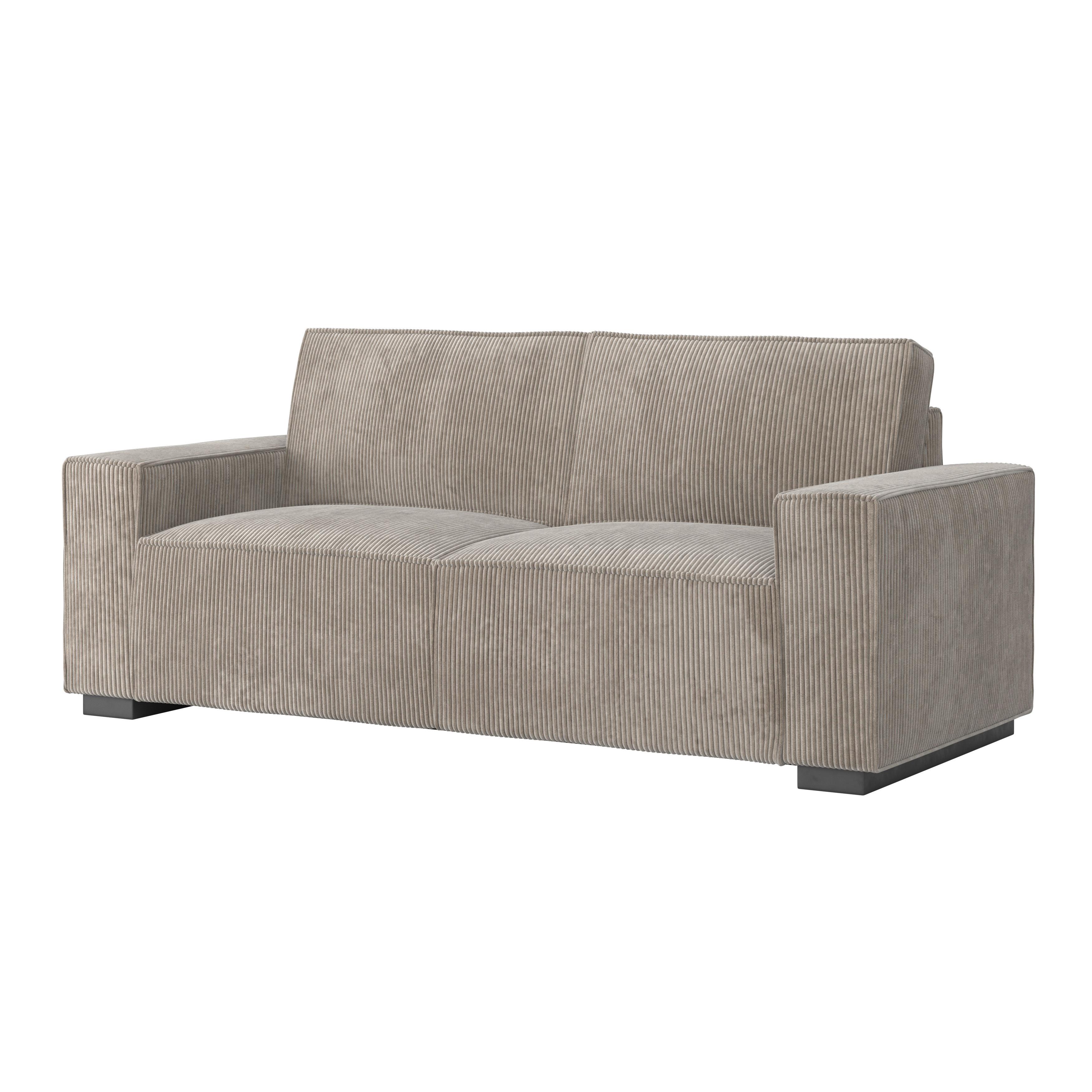 3-SITS SOFFA LIAM - beige/svart, Modern, trä/textil (210/84/90cm) - Bessagi Home