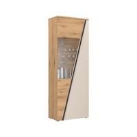 Vitrina Venedig New - tamno smeđa/kašmir, Moderno, staklo/drvni materijal (70/196/37cm) - Modern Living