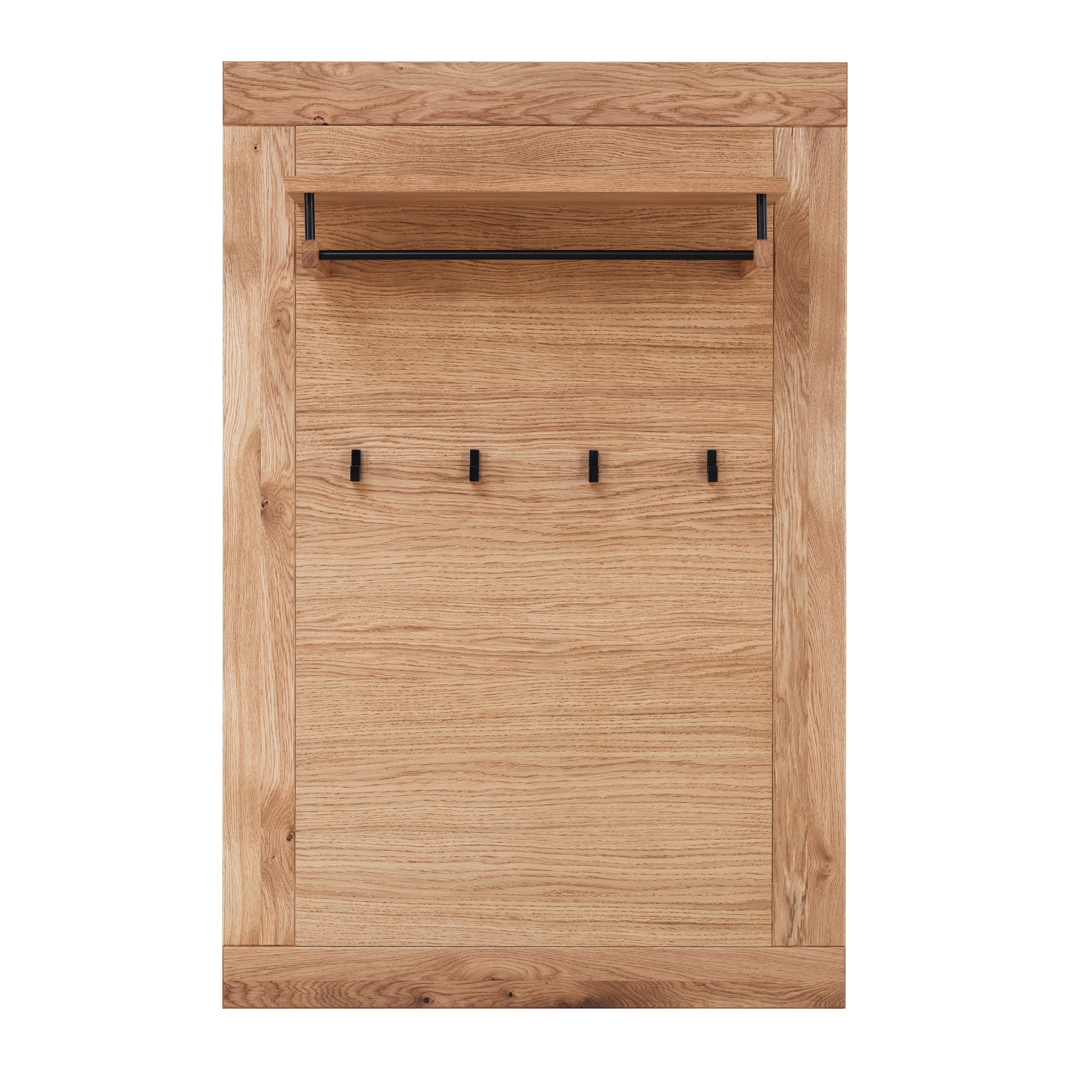 Garderobenpaneel Lola in Weildeiche - Wildeiche, Lifestyle, Holz (80/120/30cm) - ecoTree