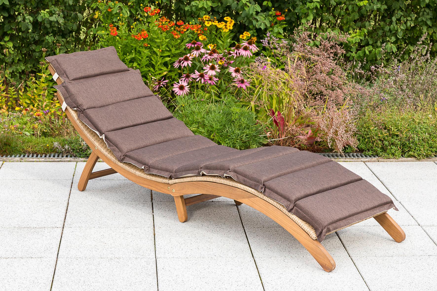 Vrtni Ležalnik Capri, Masivno - naravne barve, Moderno, kovina/umetna masa (183/60/54cm) - Gardenson