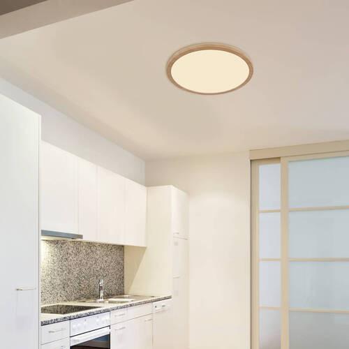 LED-Deckenleuchte Sapana Opal/Weiß max. 24 Watt - Opal/Weiß, Natur, Kunststoff (42/2,5cm) - Globo