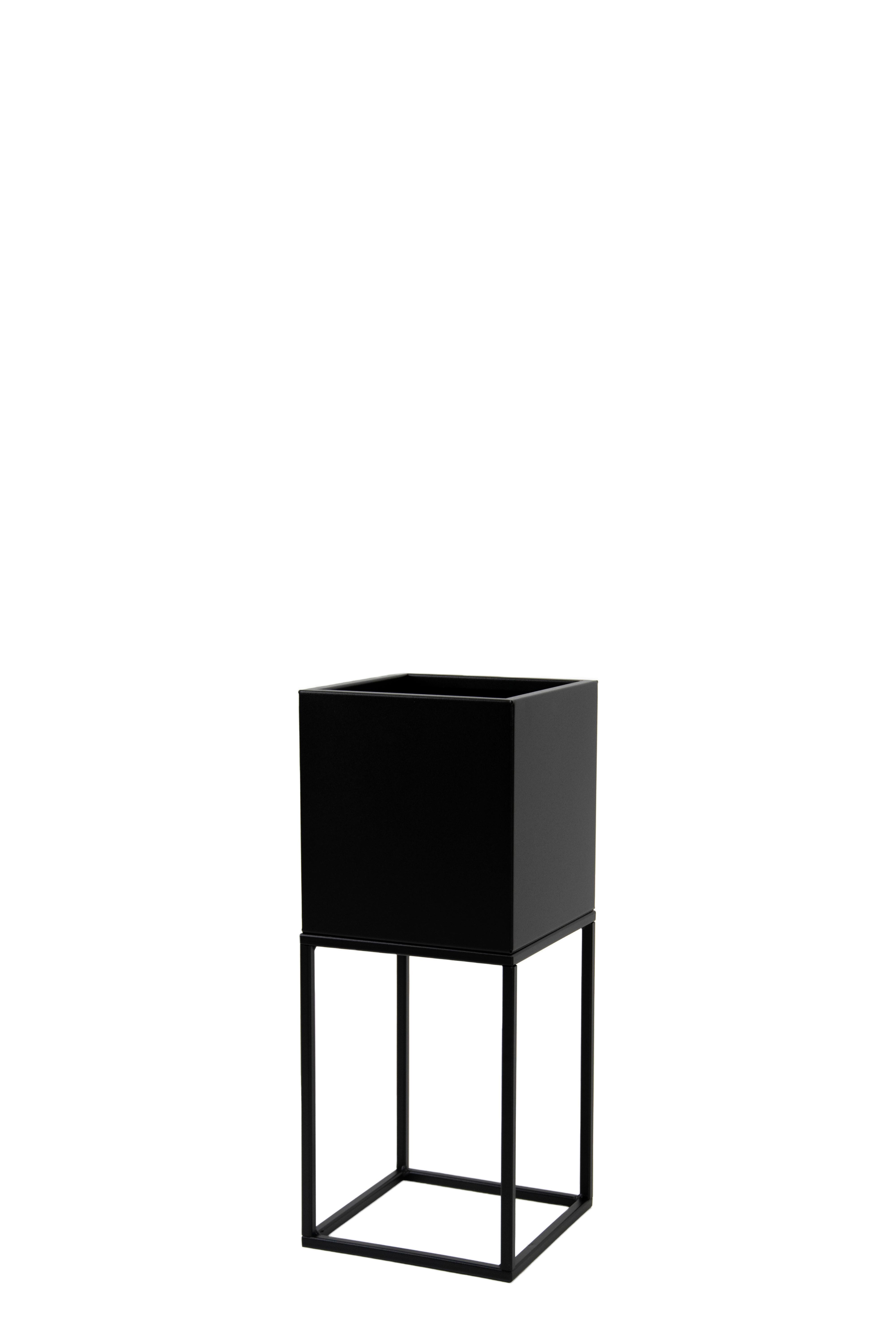 Blumenständer Schwarz - Schwarz, Basics, Metall (19/47/19cm)
