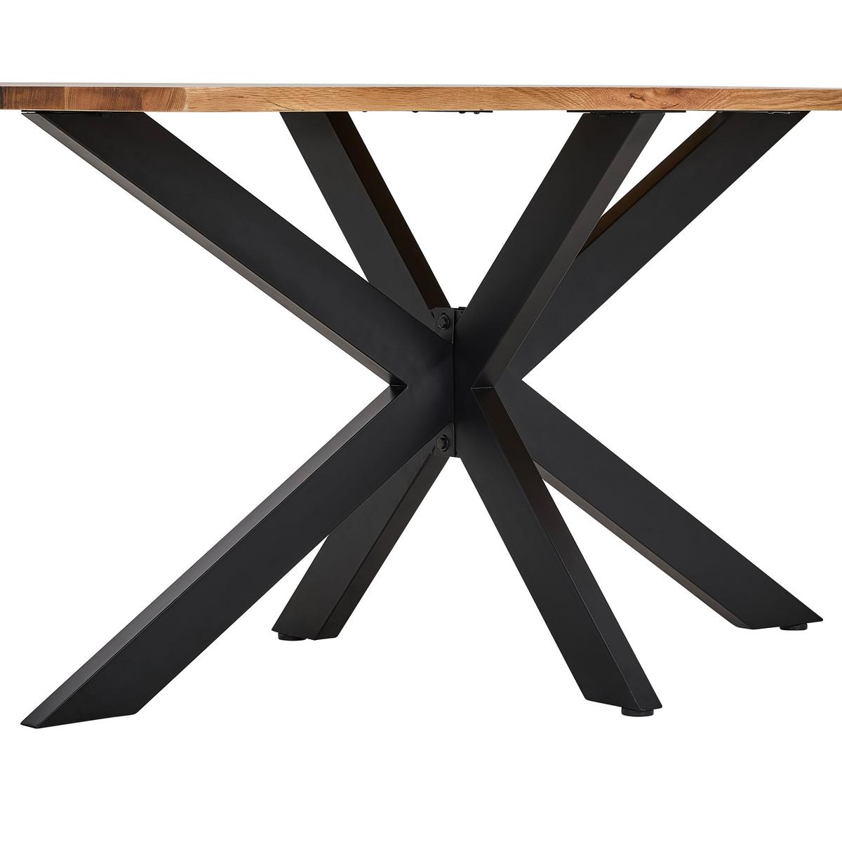 STÓŁ DO JADALNI SPEED - kolor dębowy/czarny, Lifestyle, metal/drewno (140/80/76cm) - Linea Natura