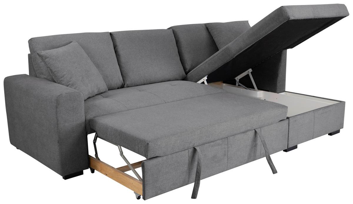 Kutna Garnitura Lukas - siva, Trend, tekstil (239/158cm) - Modern Living