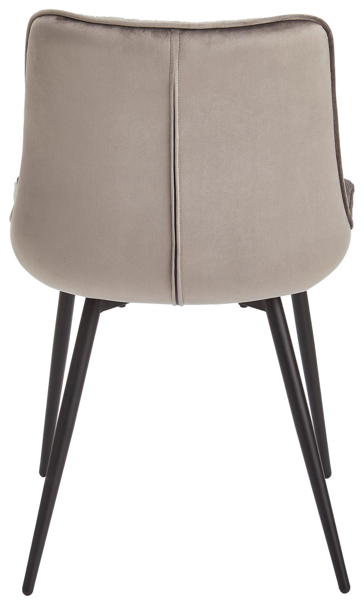 KRZESŁO LANGFORD - czarny/szary, Modern, metal/drewno (52/85/59cm) - Livetastic