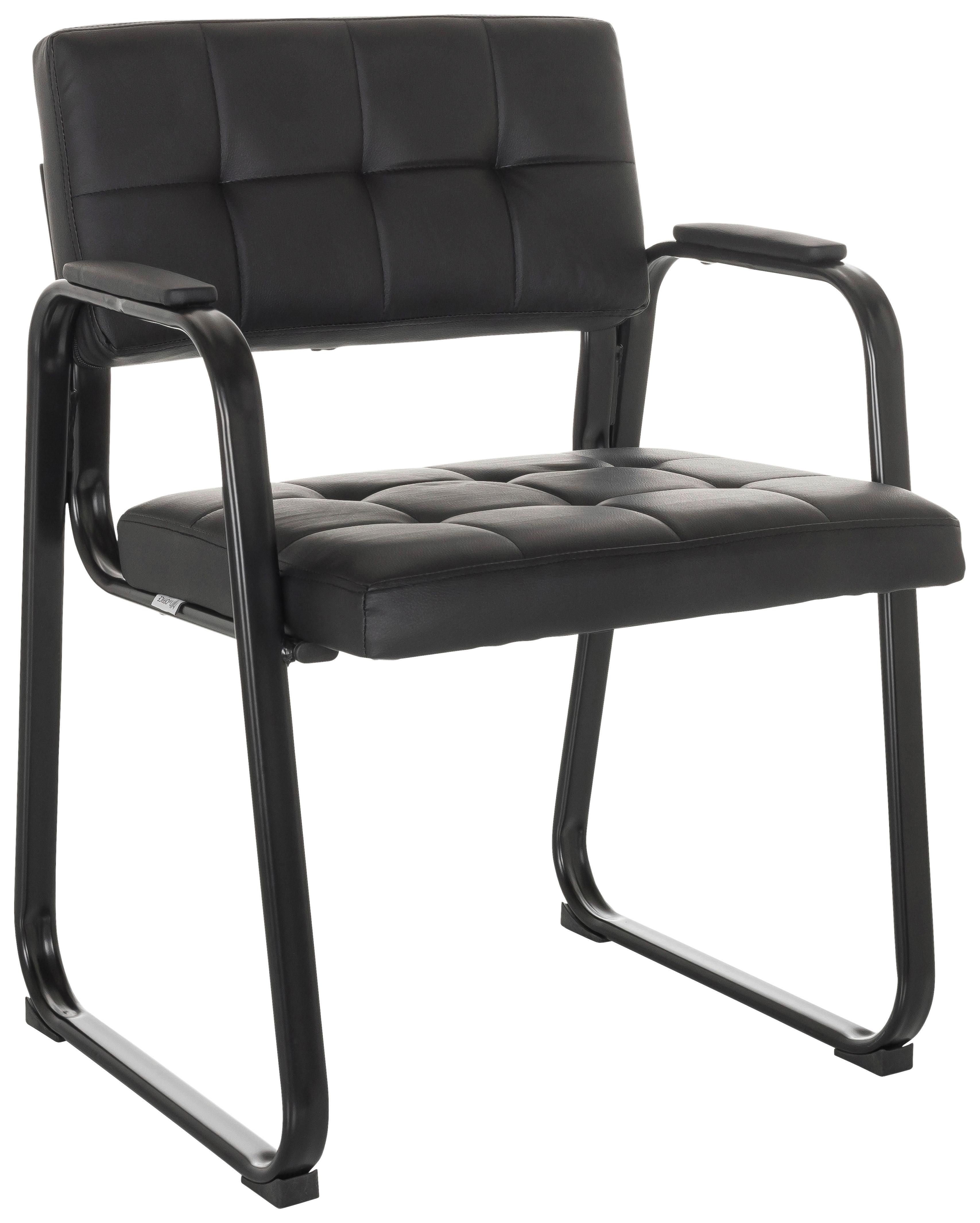 Konferenčni Stol Zanta B Pu, Črna - črna, Basics, kovina/tekstil (58/79/55cm) - MID.YOU