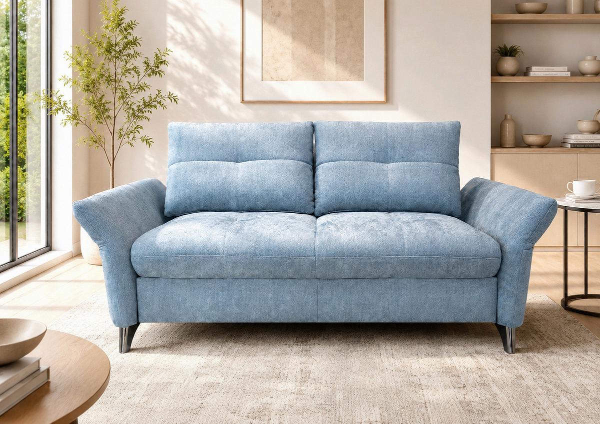 Kanapé Ágyfunkcióval Moving - világoskék, Konventionell, textil (188/92/96cm) - Premium Living