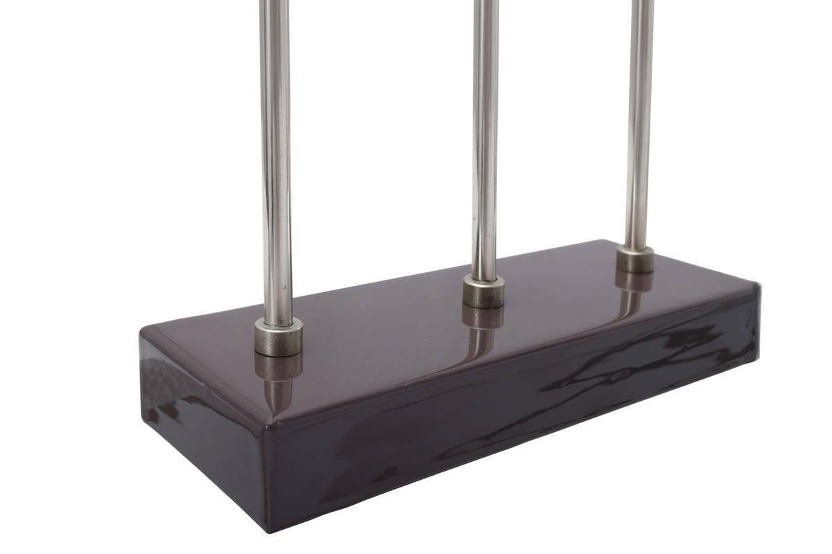 KERZENSTÄNDER KERZENHALTER ART DECO 325 - Lila/Silberfarben, Trend, Metall (26/39,5/9cm) - Kayoom