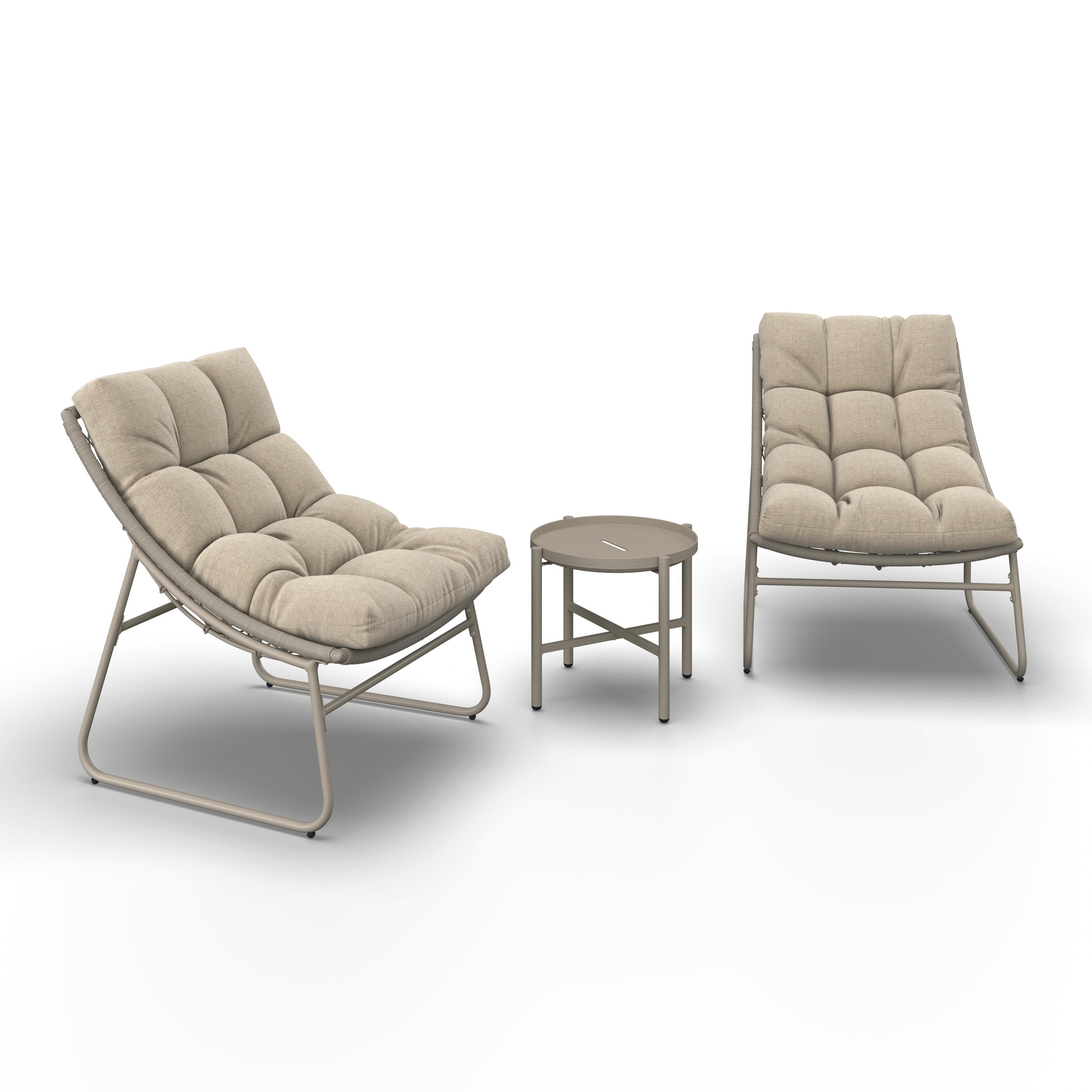 Set balcon Elia - crem, Modern, plastic/metal - Bessagi Garden