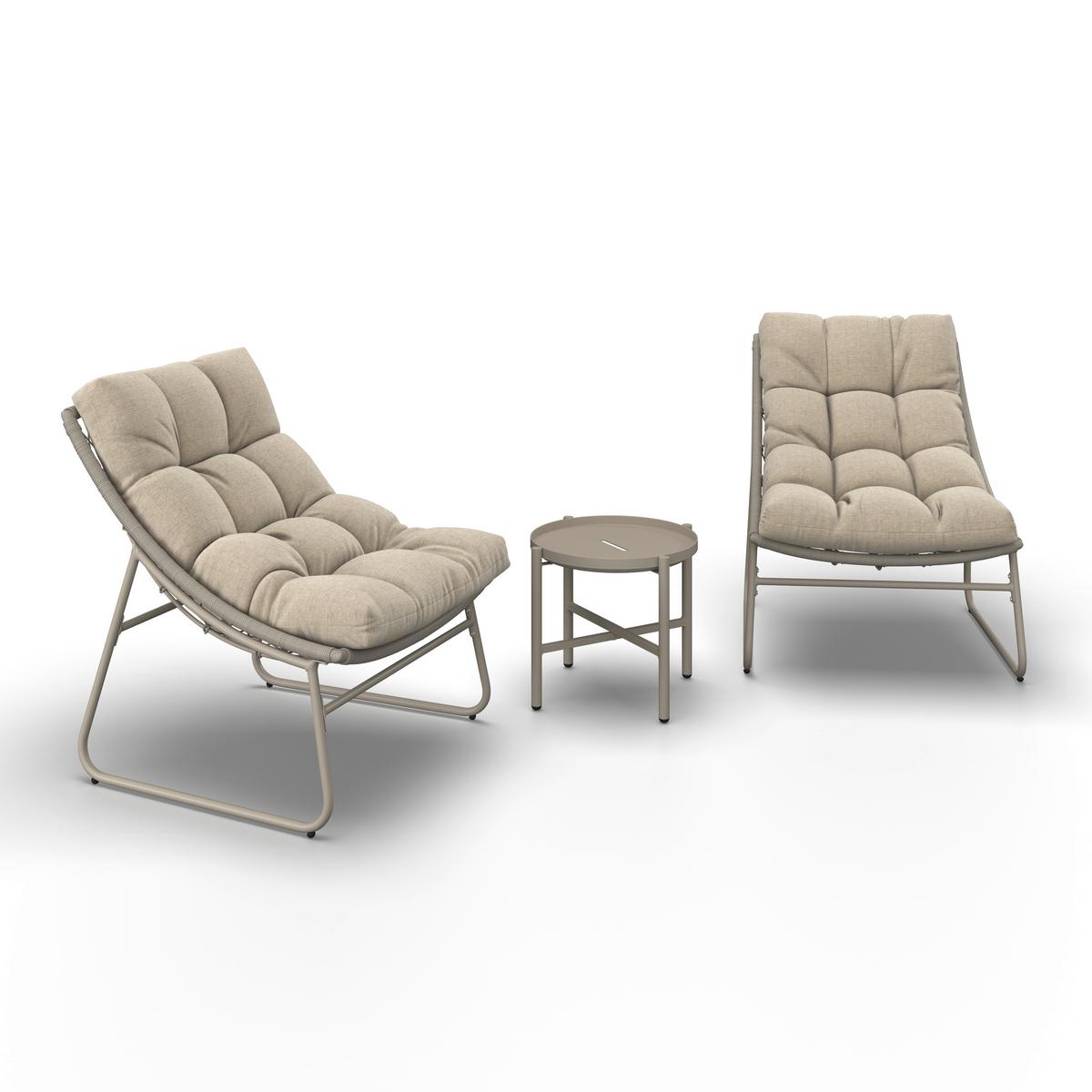 Set balcon Elia - crem, Modern, plastic/metal - Bessagi Garden