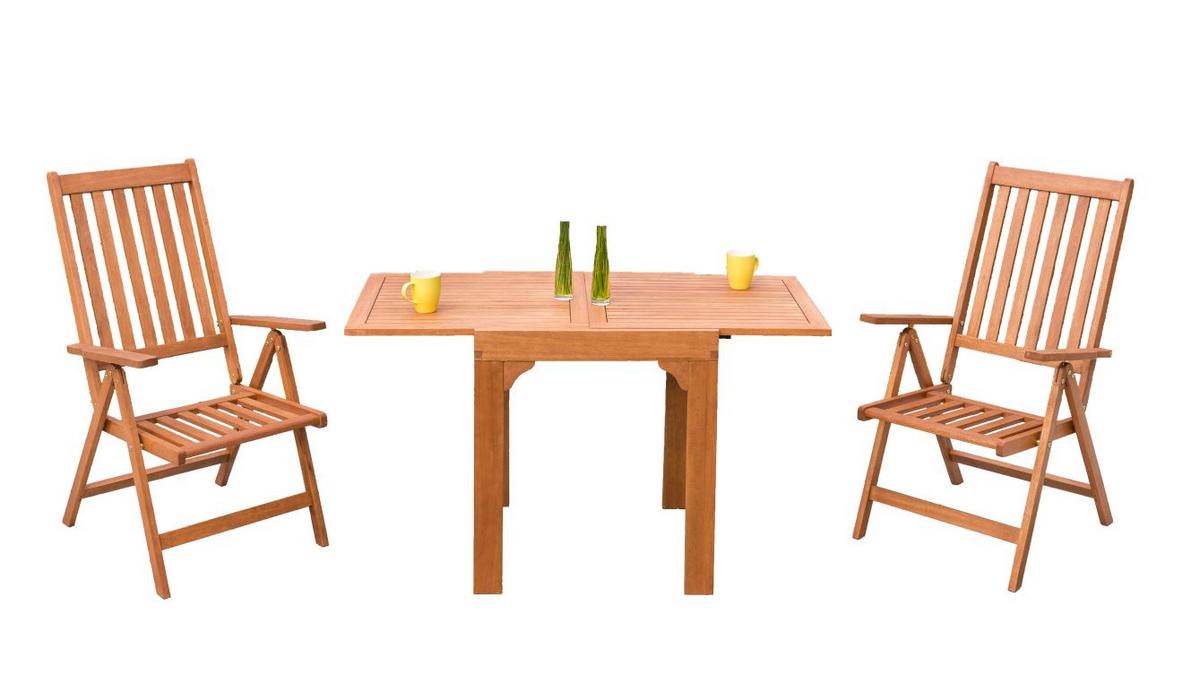Set Za Balkon Vitoria, Masivno - naravne barve, Moderno, les - Gardenson