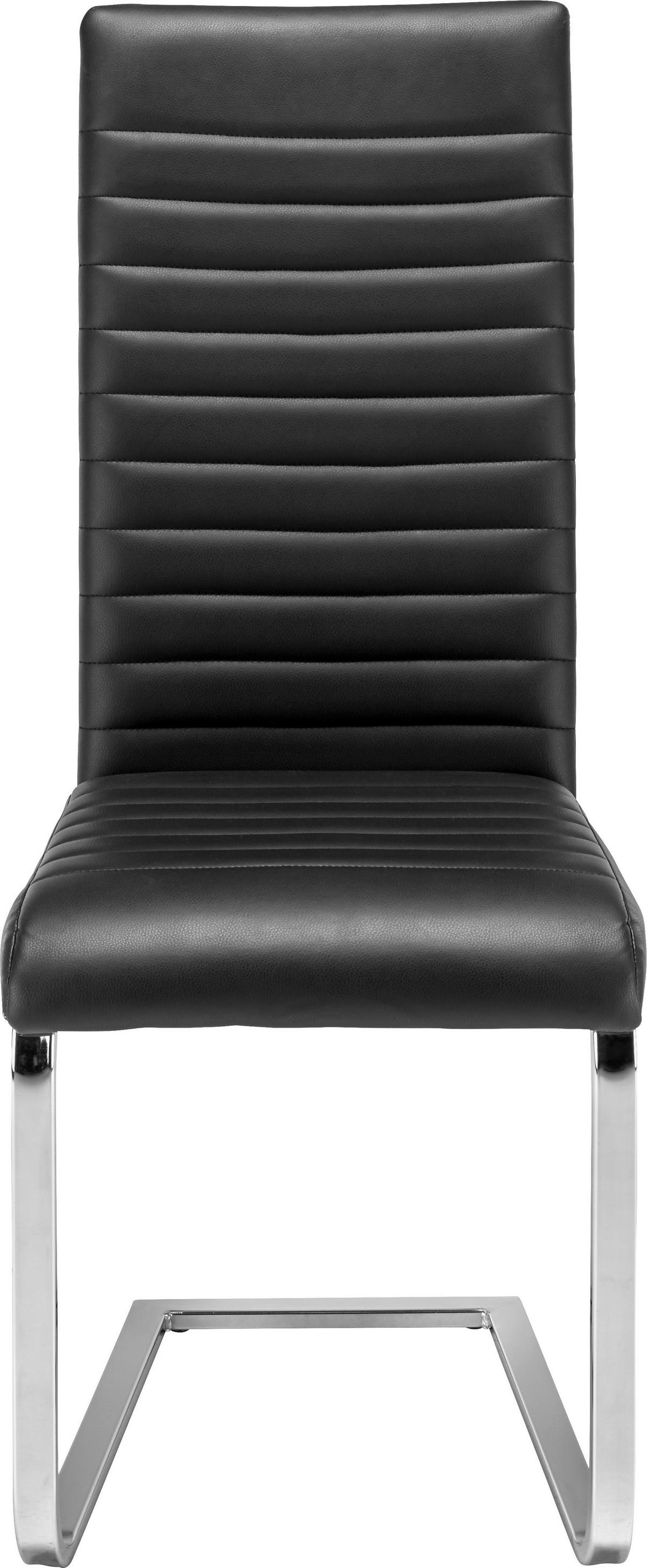 Nihajni Stol Elisa, Črna - barve kroma/črna, Moderno, kovina/tekstil (43/101/59cm) - Mömax