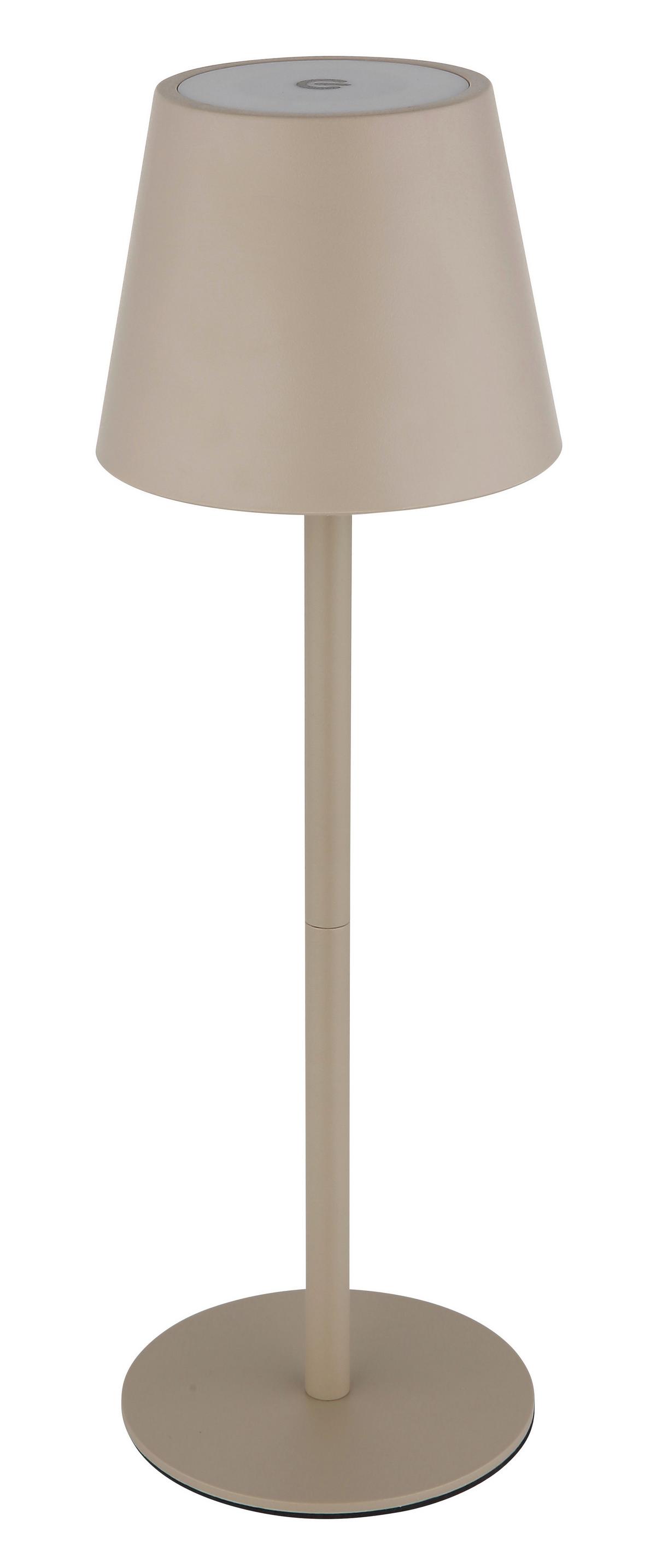 LAMPA STOŁOWA Z AKUMULATOREM 58488S - kolor piaskowy, Design, tworzywo sztuczne/metal (11,5/36cm) - Globo