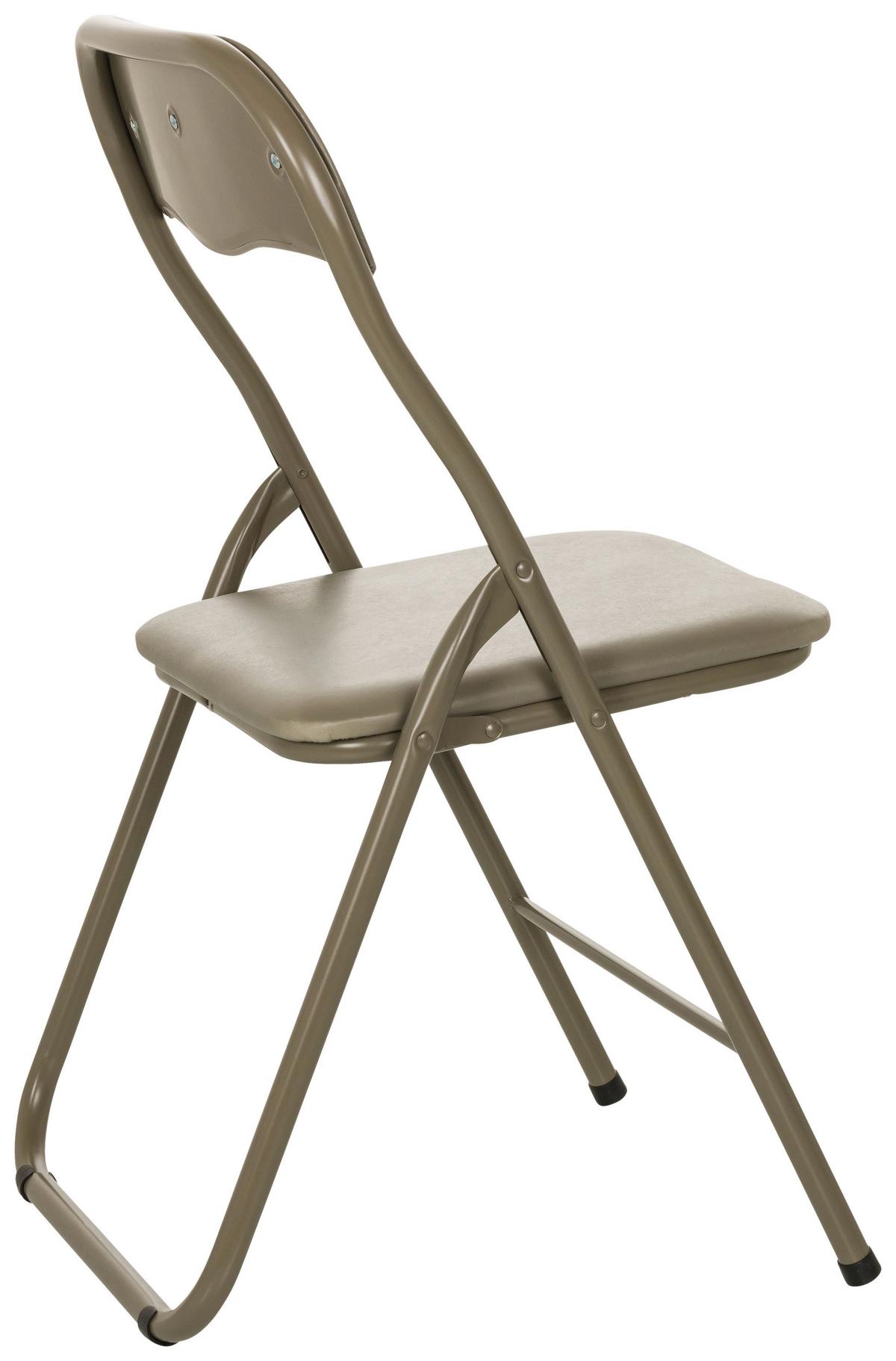 Zložljiv Stol Tudela Basic, Rjavosiva - rjavosiva, Moderno, kovina (44/81/48cm) - MID.YOU