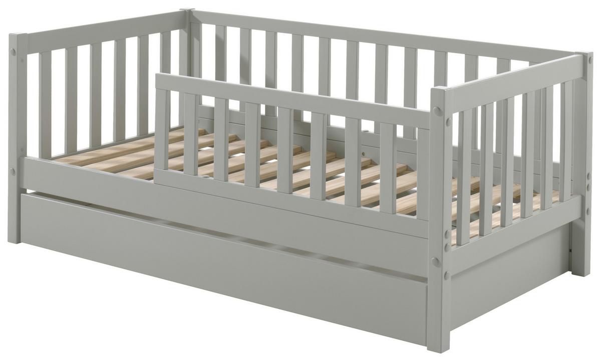 Kinder-/Juniorbett 70x140 cm, grau - Kieferfarben/Grau, MODERN, Holz (70/140cm) - MID.YOU