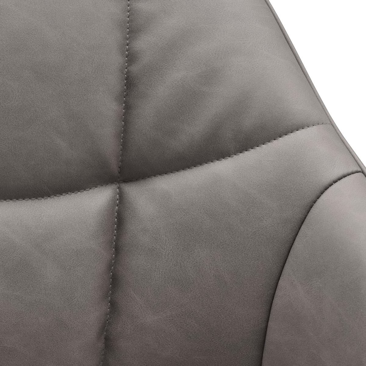 KRZESŁO Z PODŁOKIETNIKAMI ELLA - czarny/szary, Lifestyle, metal/tkanina (58.5/82.5/54.5cm) - MID.YOU