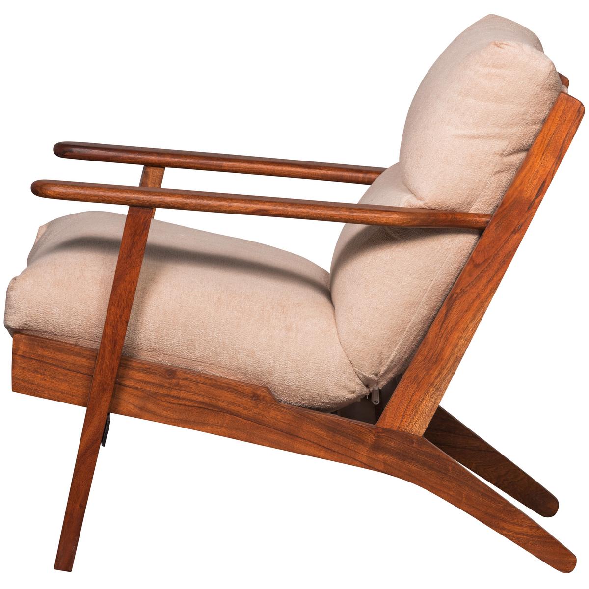 Sessel Houston Akazie/Natur - Naturfarben/Akaziefarben, Design, Holz/Textil (71/86/71cm) - Livetastic