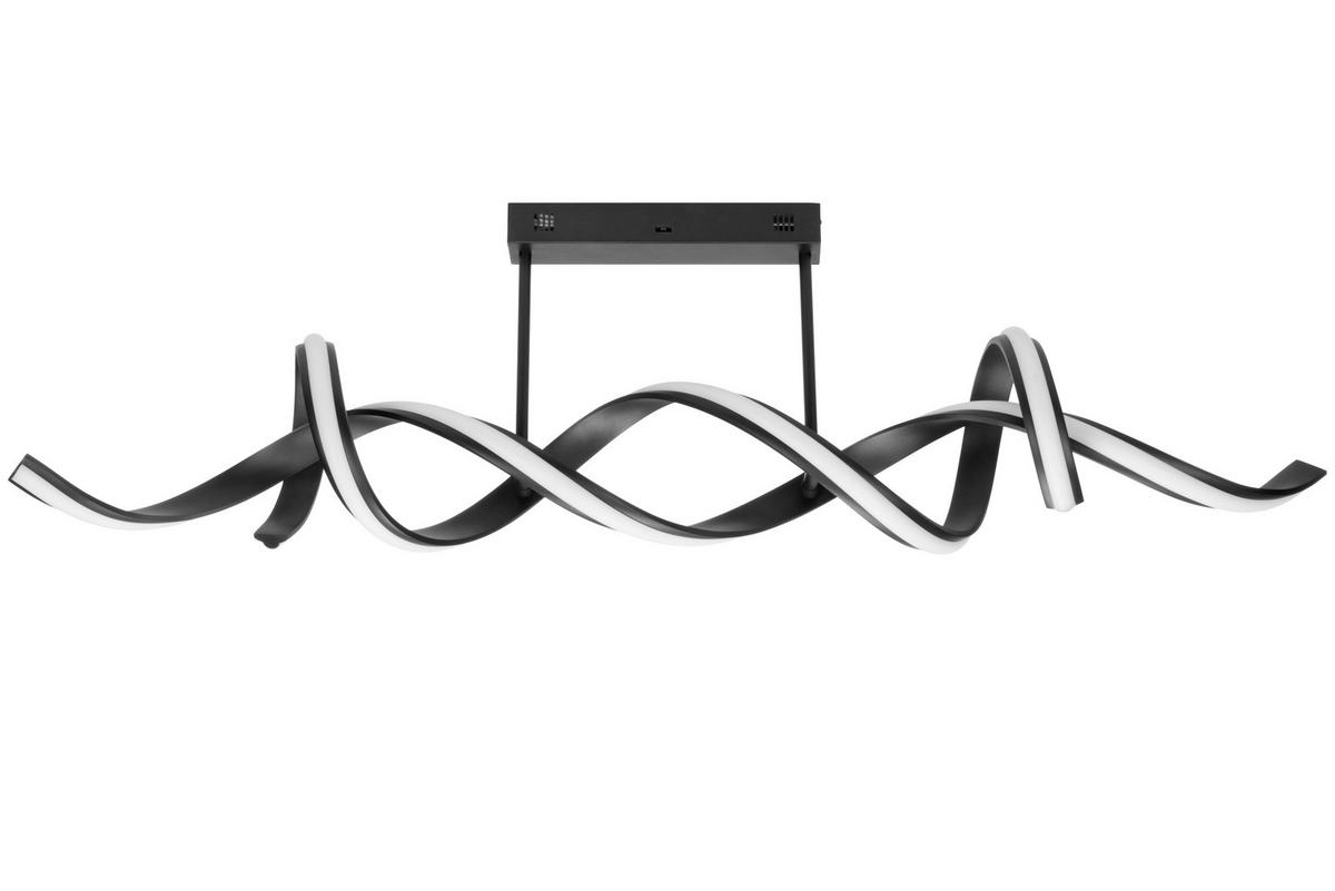 LAMPA SUFITOWA LED BRACKNELL - czarny, Design, tworzywo sztuczne/metal (120/22/32cm) - Novel