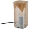BORDSLAMPA AMBER - bärnstensfärgad/svart, Modern, glas/plast (10/10/20cm) - Mömax