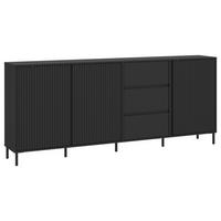 Komoda Avenale, Antracit - črna/antracit, Trend, kovina/leseni material (212/91,6/40cm)