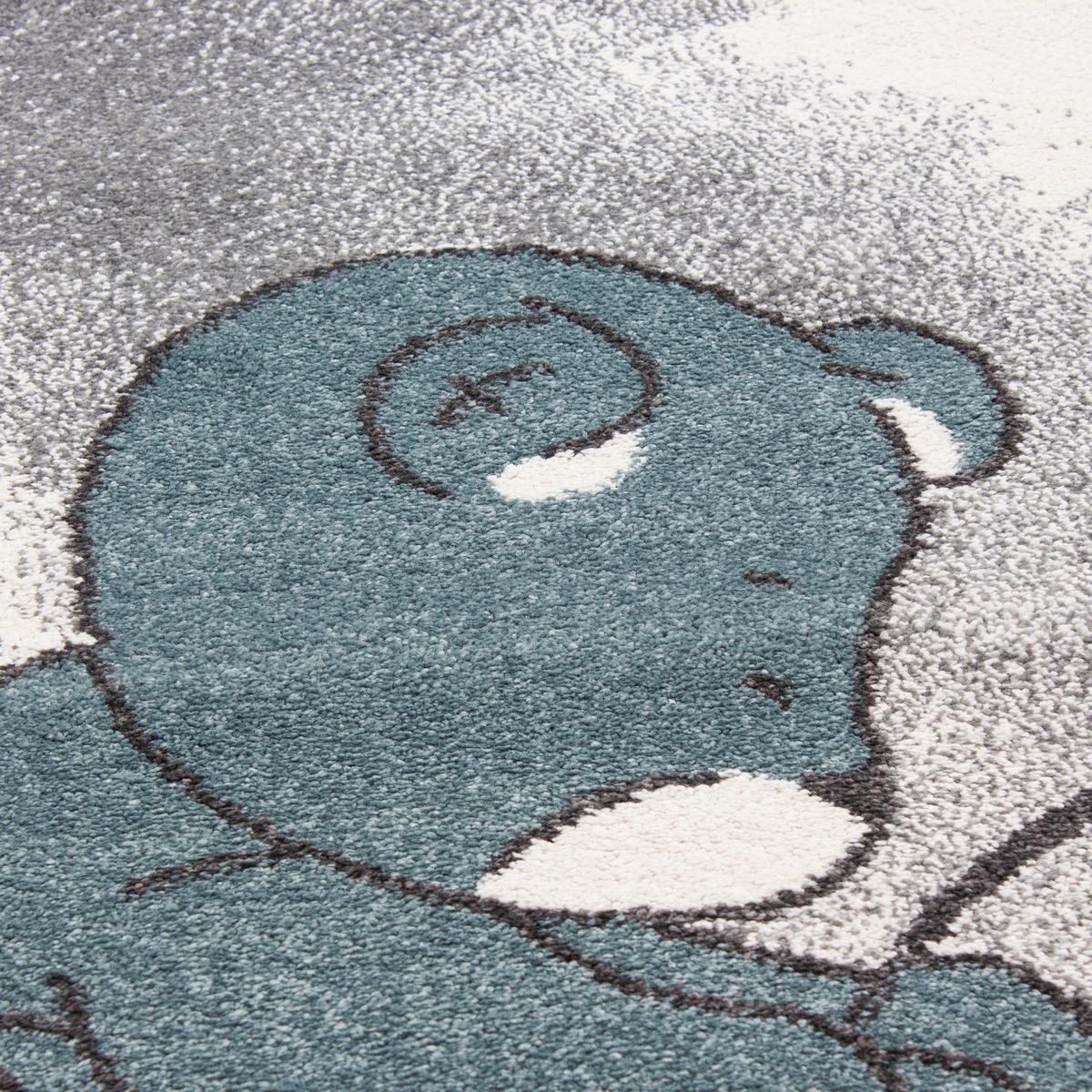 Kinderteppich Kids Blau/Grau/Weiß Ø ca. 160cm - Blau/Weiß, Trend, Textil (160cm)