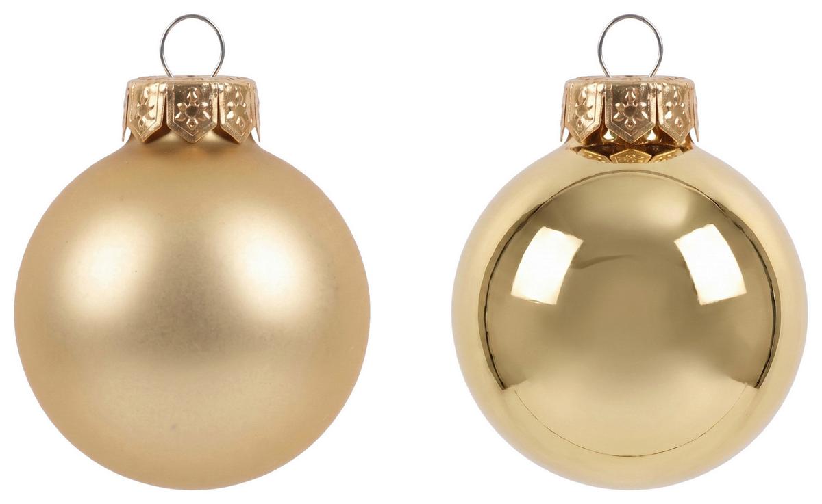 Christbaumkugel Noel Goldfarben, 15-tlg. - Goldfarben, Glas (6cm) - Mömax