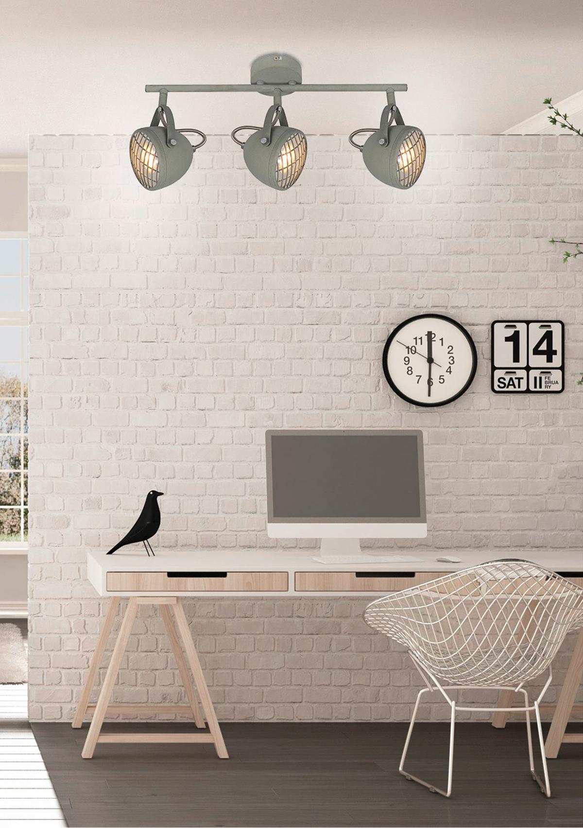 Reflektor Pent - svijetlo siva, Trend, metal (45/10/21cm)