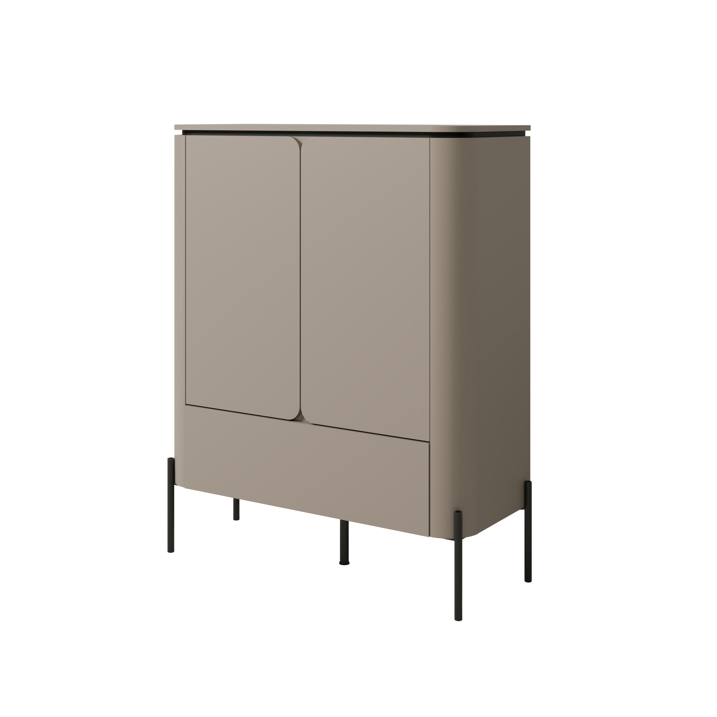Komód Bello - bézs, Modern, faalapú anyag (98/123/40cm)