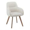 STOL MED ARMSTÖD MATTIA - beige/ekfärgad, Modern, metall/trä (56/87/61cm) - Bessagi Home