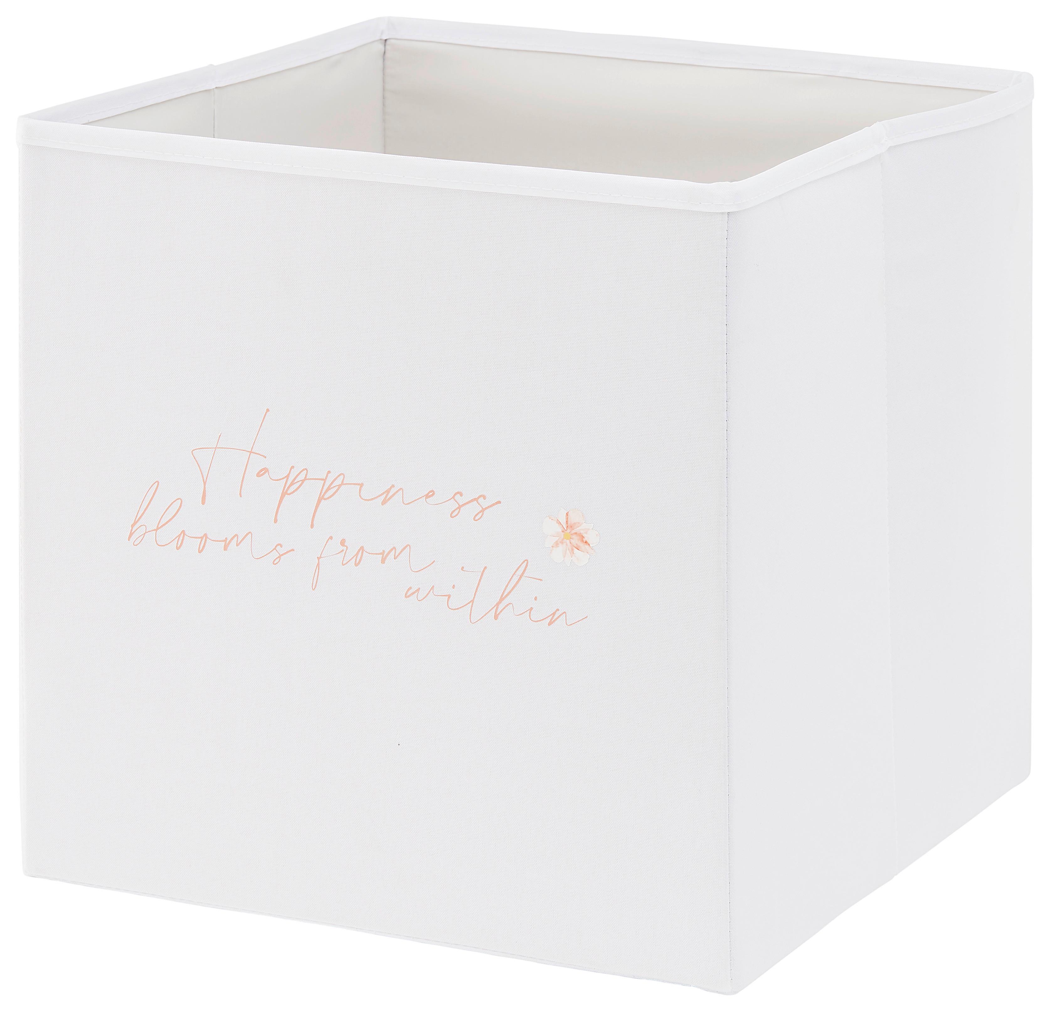 Faltbox Summer Cocktail in Weiss - Weiss, Textil (30/30/30cm) - Modern Living