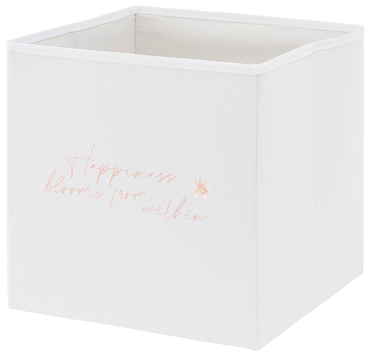 Faltbox Summer Cocktail in Weiss - Weiss, Textil (30/30/30cm) - Modern Living