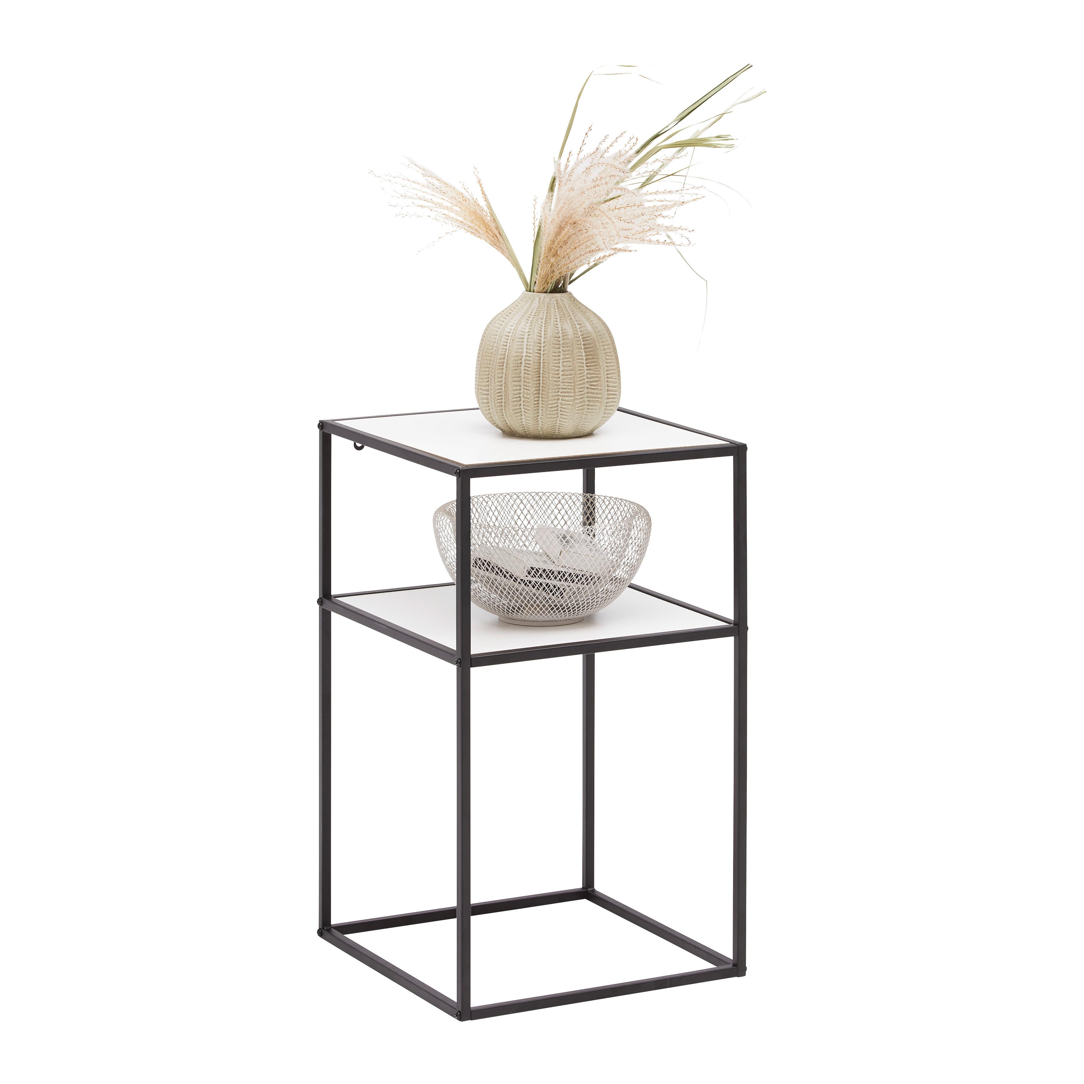 Álló Polc Paxton - fekete/fehér, Modern, faalapú anyag/fém (35/35/59cm) - Mömax