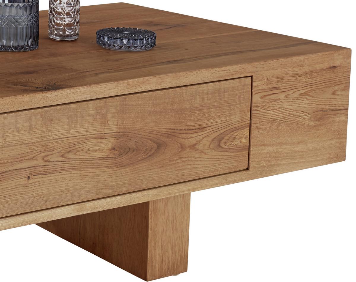 Klubska Miza Nature, Barva Divjega Hrasta - barve hrasta, Moderno, leseni material (110/40/60cm)
