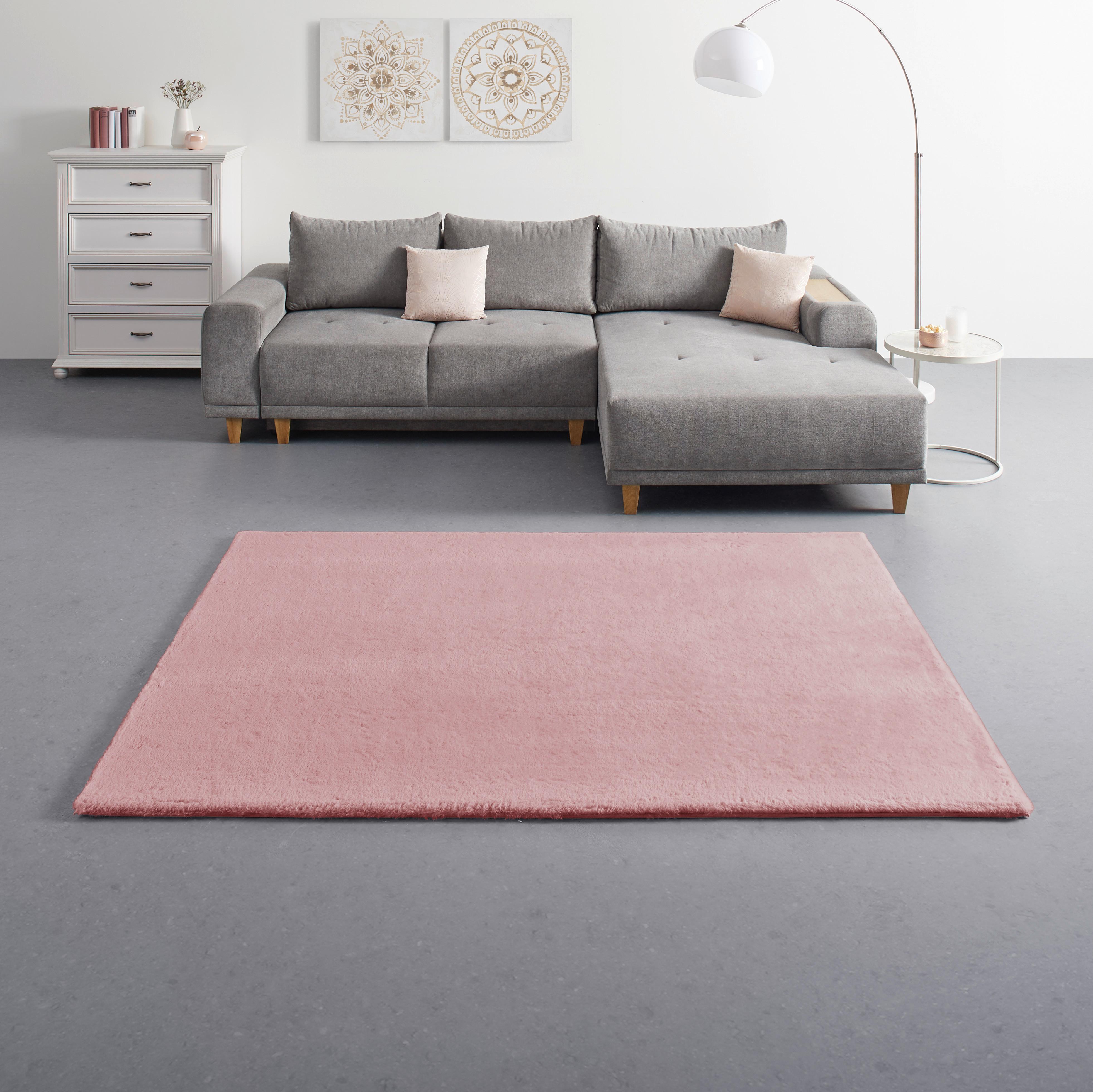 Kunstfell Caroline 1 in Altrosa ca. 80x150cm - Altrosa, Textil (80/150cm) - Mömax