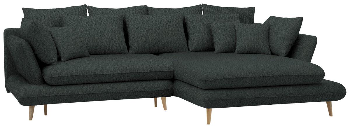 Kutna Garnitura Monte - boje grafita/prirodne boje, Romantično / ladanjski, tekstil/drvo (283/181cm) - Premium Living