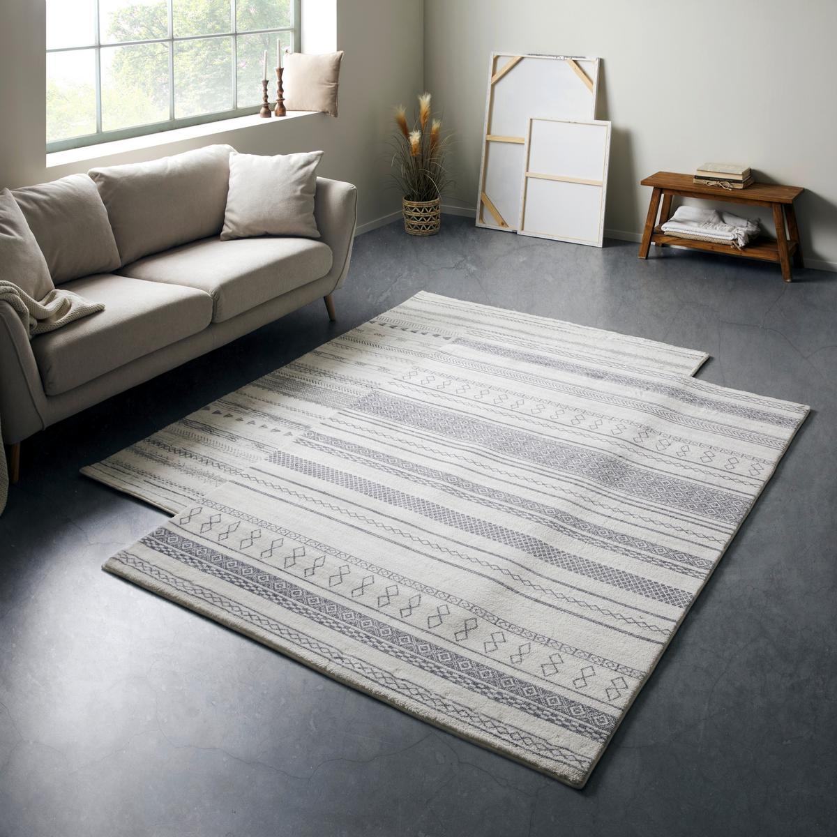 Kunstfell Etno 2 in Grau ca. 120x160cm - Grau, Modern, Textil (120/160cm) - Modern Living