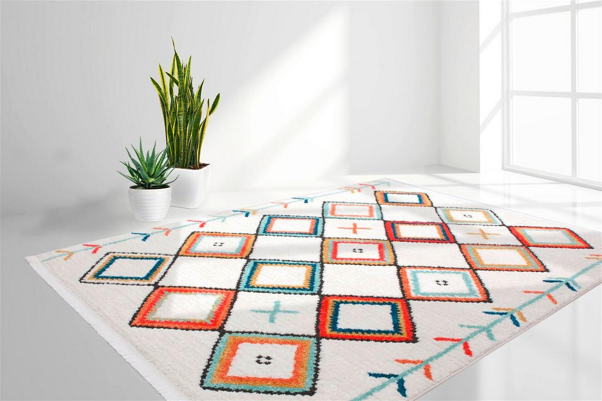 Teppich Agadir 210 Multi - Multicolor, Konventionell, Textil (80/150cm) - Kayoom