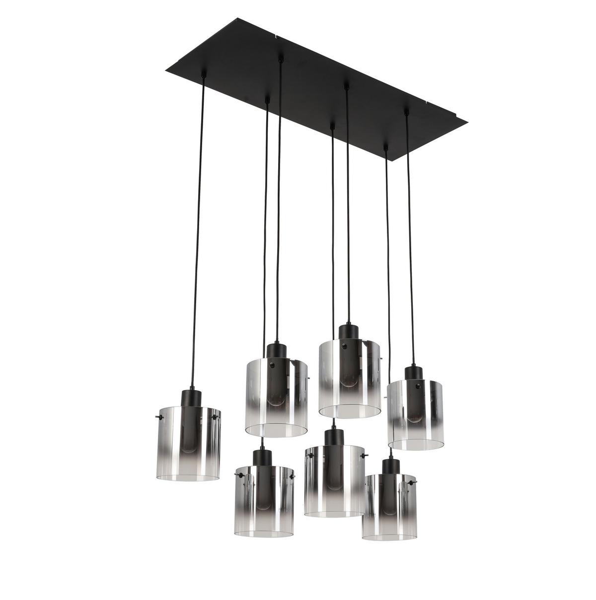 LAMPA WISZĄCA VASO - czarny/kolor chromowy, Design, metal/szkło (86/34/120cm) - Novel