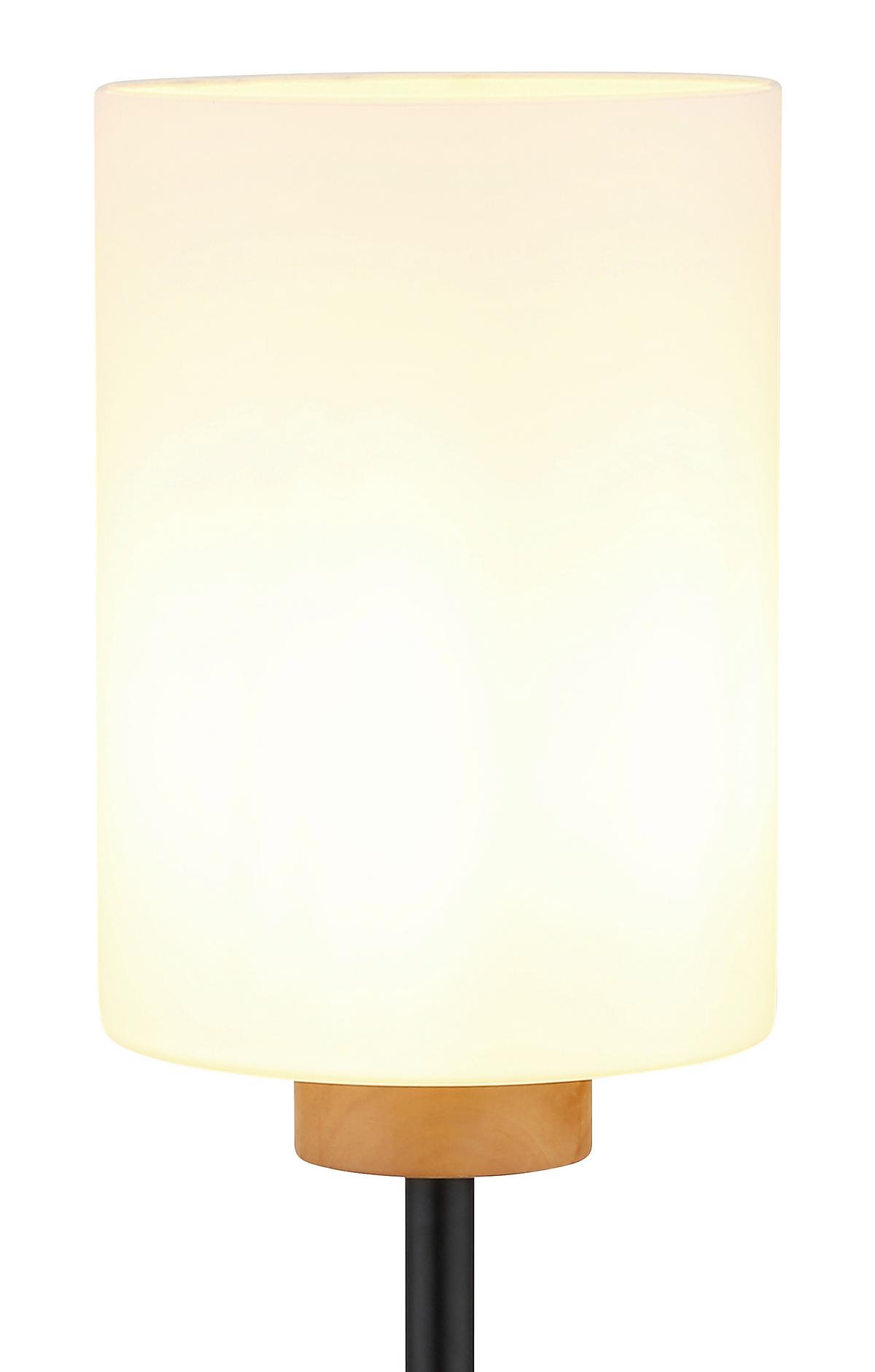 Svjetiljka Podna 15977s Rowena - bijela/boje hrasta, Design, staklo/drvo (25/150cm) - Globo